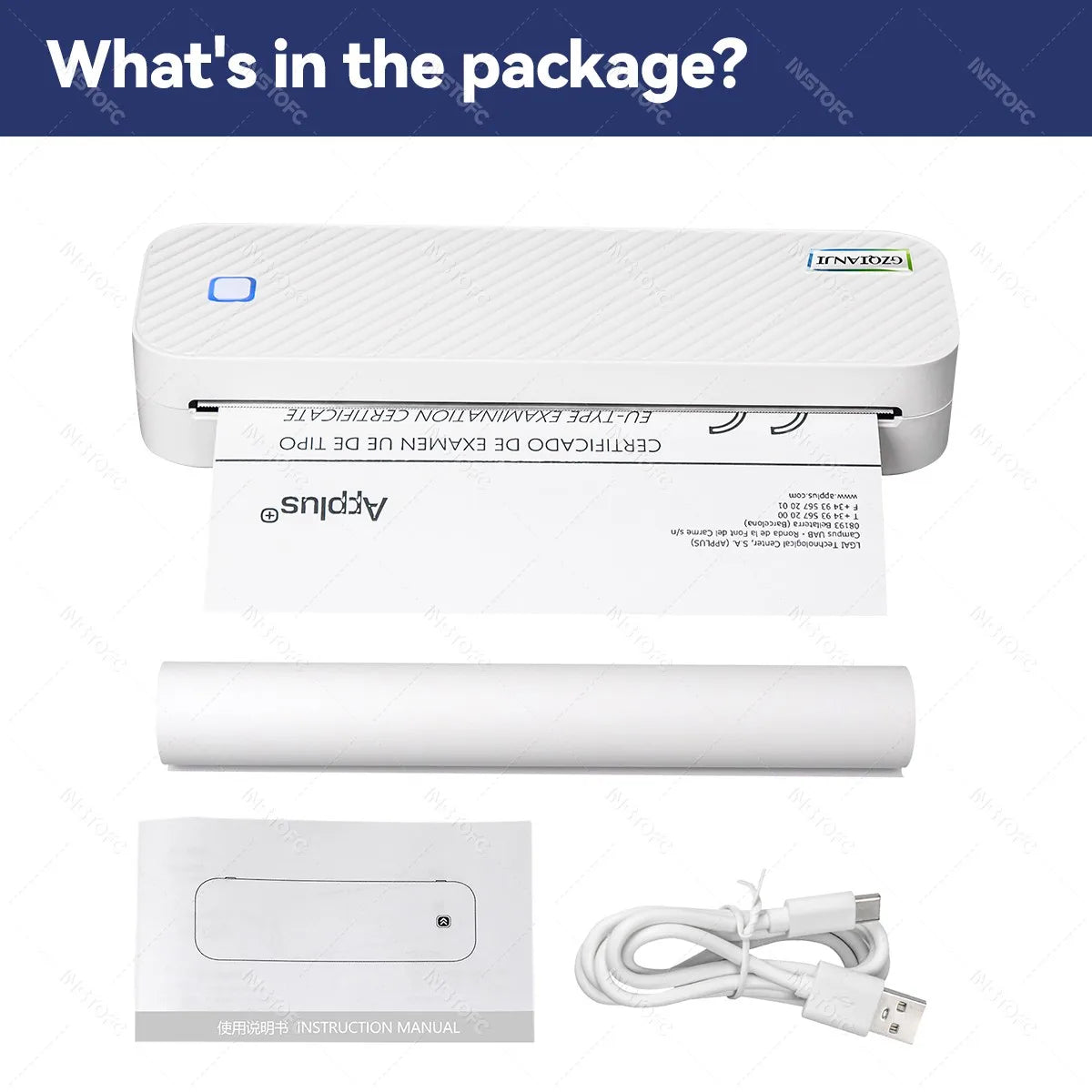 Mini Imprimante Bluetooth Portable