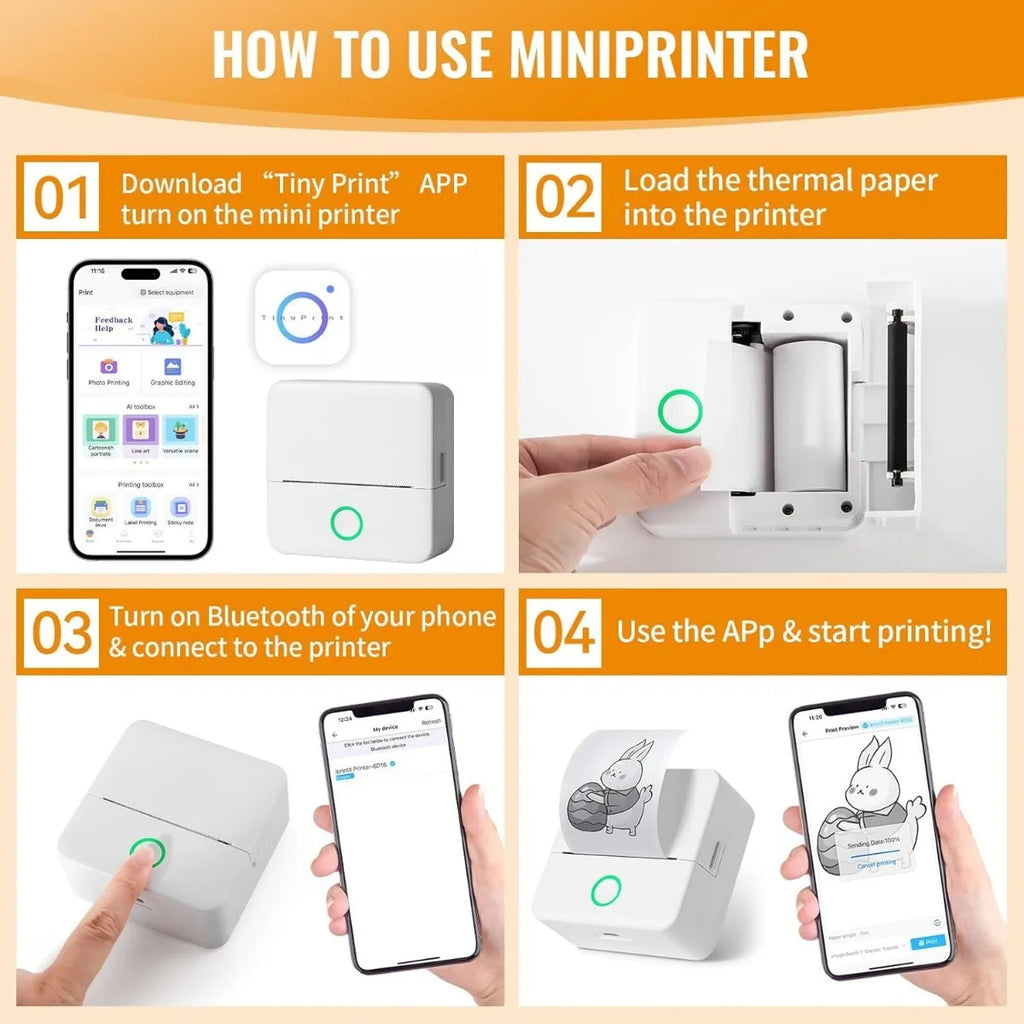 Mini Imprimante Sans Fil Pour Photo